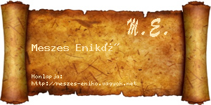 Meszes Enikő névjegykártya