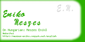eniko meszes business card