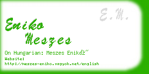 eniko meszes business card